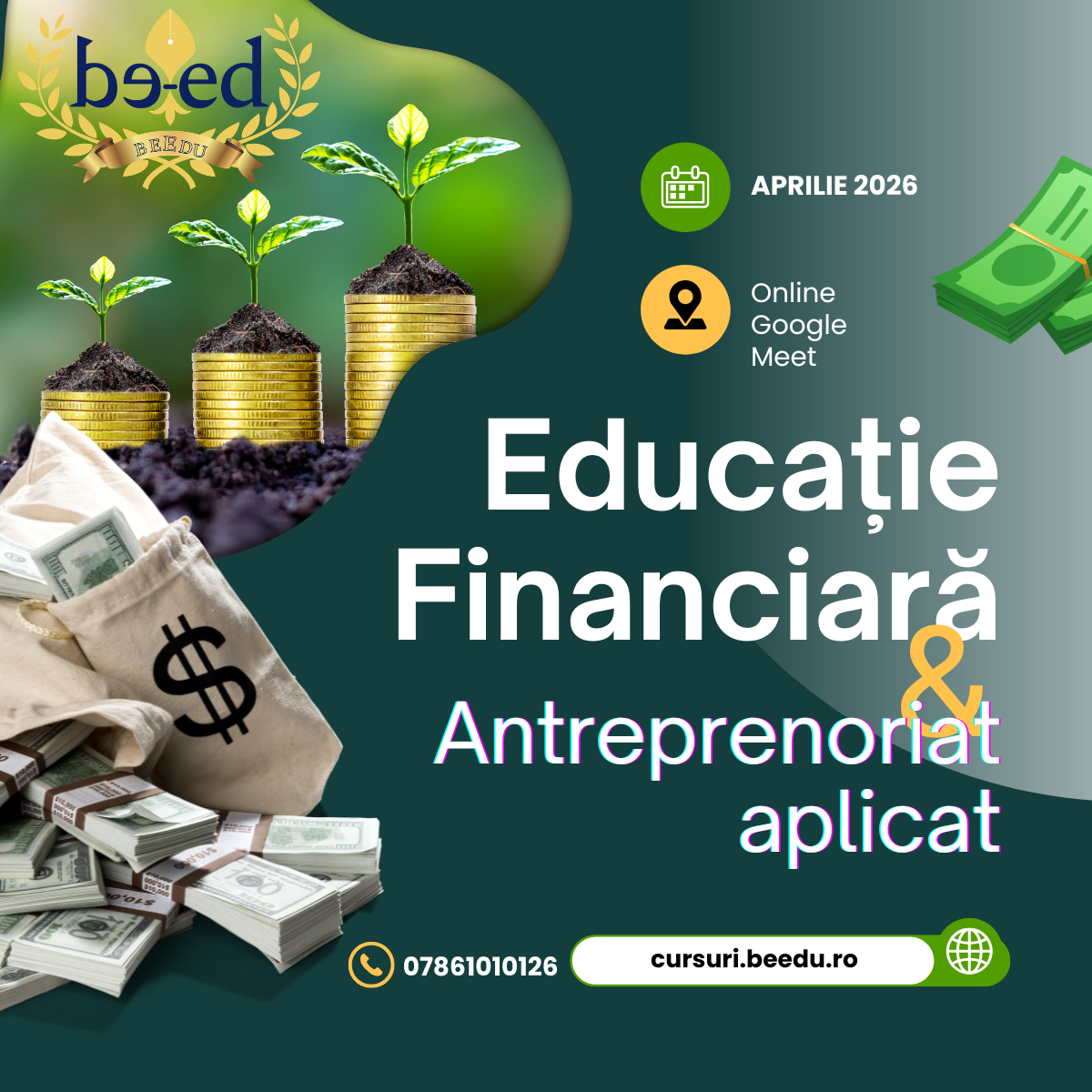 Curs online „Educație Financiară și Antreprenoriat aplicat”