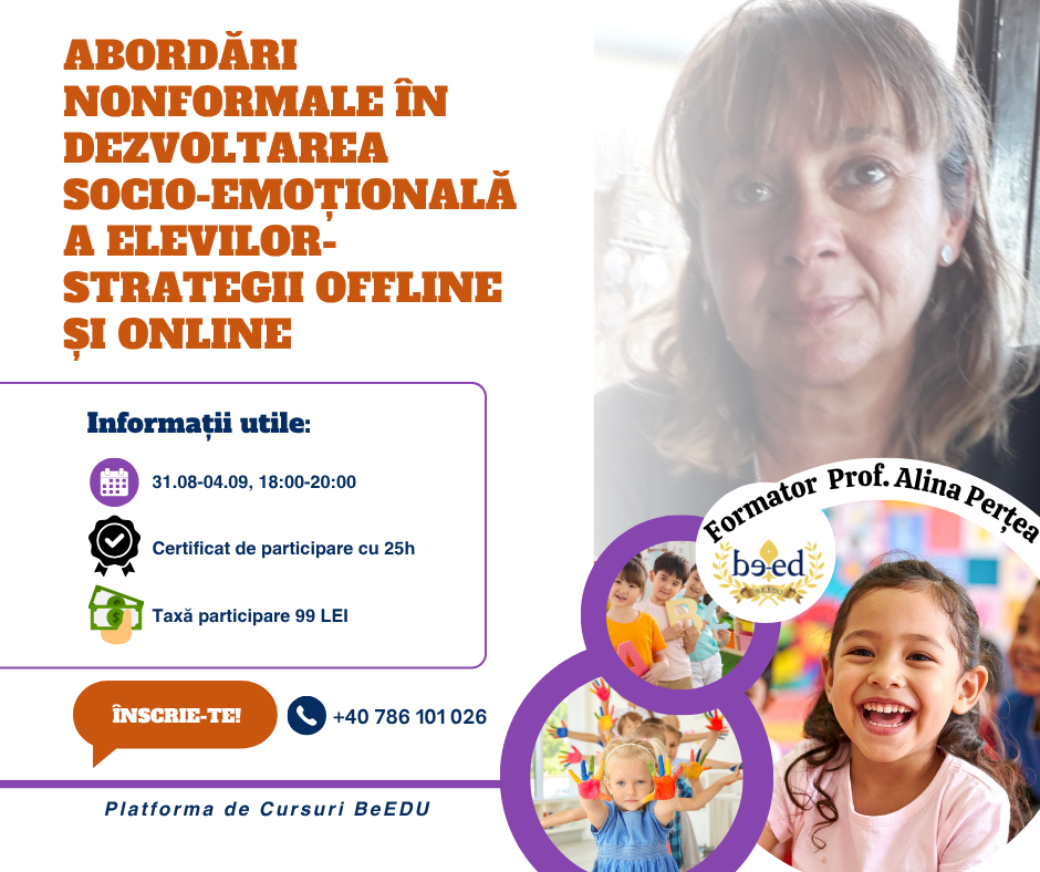 Abordări nonformale în dezvoltarea socio-emoțională a elevilor- strategii offline și online