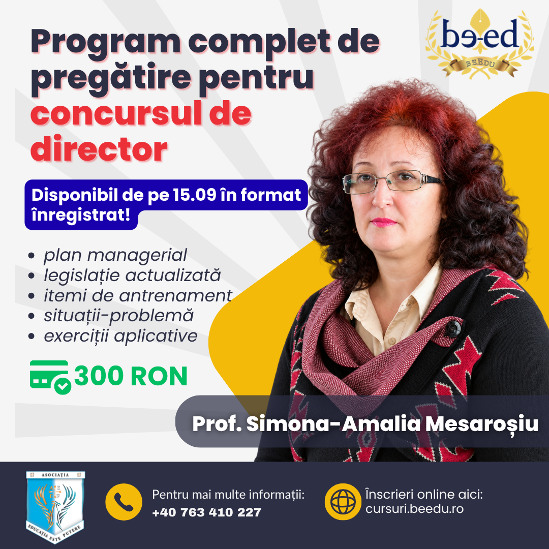 Program complet de pregătire pentru concursul de director - ASINCRON