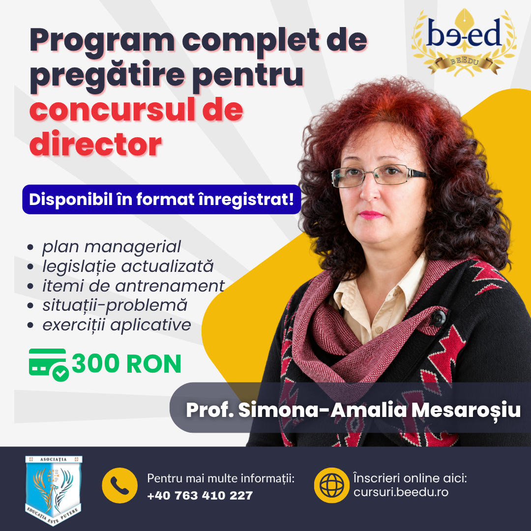 Program complet de pregătire pentru concursul de director – ASINCRON